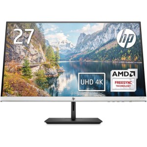 (中古品)HP モニター 27インチ 4K ディスプレイ 解像度3840x2160 非光沢 IPSパネル 超薄型 省スペース HP 27f 4K （型