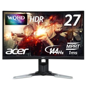 (中古品)Acer ゲーミングモニター XZ271Ubmijpphzx 27インチ VA 非光沢 2560x1440 WQHD 250cd 1ms 1