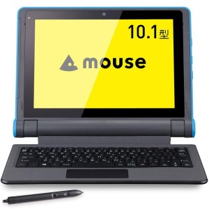 (中古品)mouse E10 スタディパソコン 10.1型タブレットPC 2in1(落下耐性/防塵/防滴/スタイラスペン付/Win10 Pro/Cel