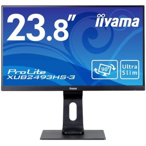 (中古品)マウスコンピューター iiyama モニター ディスプレイ XUB2493HS-B3(23.8型/フルHD/昇降/スウィーベル/広視野角/I