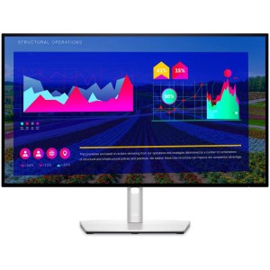 (中古品)Dell U2722D 27インチ モニター (3年間無輝点交換保証/QHD/IPS非光沢/DP・HDMI/縦横回転・高さ調整/Rec.70