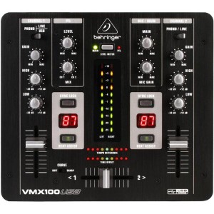 (中古品)ベリンガー DJミキサー 2ch USB/オーディオインターフェース VMX100USB