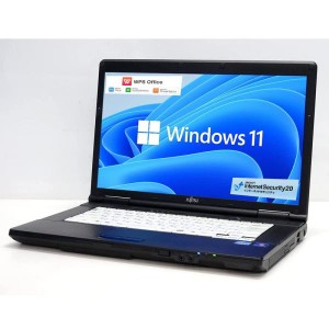 (中古品)Windows 11Office機能搭載 ウィルス対策ソフト付 中古ノートパソコン FMV A552 /Celeron 1.80GHz/メモ