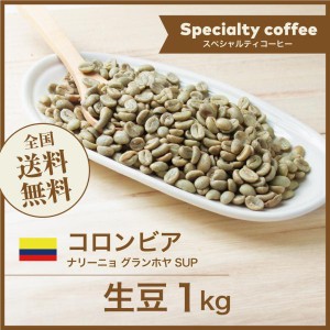 コーヒー生豆 1kg コロンビア ナリーニョ グランホヤ SUP 送料無料 大山珈琲 開店セール