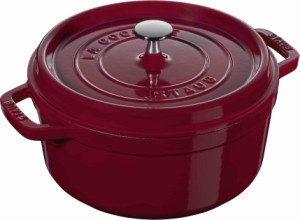 日本正規品 STAUB ストウブ 送料無料 ピコ・ココット ラウンド 22cm ボルドー 40502-293 ギフト プレゼント 結婚祝い 両手鍋 無水調理 プ