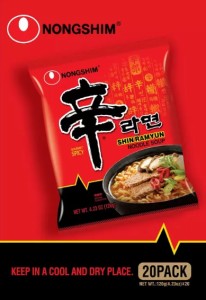 辛ラーメン 120g×20袋 農心 NONGSHIM 辛らーめん 特大 お徳用 業務用 鍋 〆 インスタント 韓国 ラーメン 中華麺 手軽 568363