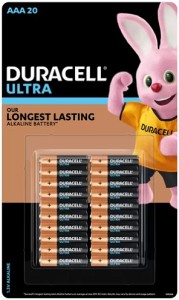 デュラセル　ウルトラ単4電池　20本 長持ち 水銀不使用 DURACELL Alkaline Battery AA 16Pack リモコン 懐中電灯 おもちゃ 時計 備蓄 備