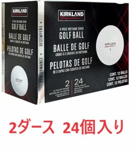 3ピースゴルフボール 24個入りカークランドシグネチャー パフォーマンスプラスラウンド 白2ダース USGA認定 高弾性 飛距離 スピン 耐久性