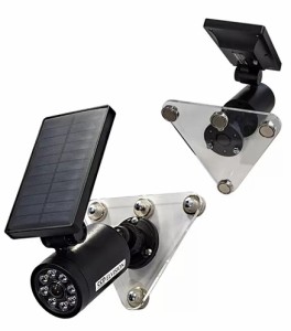 3WAYソーラーセンサーライトダミーカメラ型 マグネットベース付 2台セット EDS0796MB2S 庭 玄関 照射 防災 エコ 節電  電気代ゼロ 取付簡