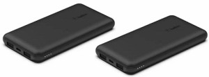 【2個セット】Belkin モバイルバッテリー  10,000mAh BPB011bt-2PK-JP 持ち運び 災害 充電器 バッテリー  チャージャー 充電 携帯 電池 4