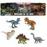 恐竜 フィギュア 5体 ライト サウンド付き Light & Sound 5 pack Dinosaurs Attack 怪獣 おもちゃ  カルノタウルス パキケファロサウルス