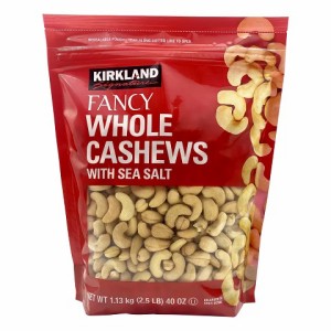 カークランドシグネチャー カシューナッツ シーソルト 1.13kg 有塩   KS Whole Cashews With Sea Salt  ナッツ おつまみ 塩味 間食 健康 