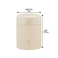 ZOJIRUSHI 象印マホービン ステンレス 保温 スープジャー  SW-KA40-CM ランチジャー シームレスせん 400ml ベージュ ふたとパッキンが一