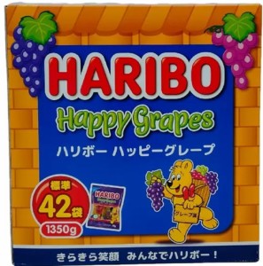 【1350g】ハリボー ハッピーグレープス 1350g Haribo Happy Grapes  グレープフレーバー 個装 おやつ 間食 小腹 パーティー クマ 大容量 