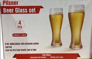 KING CRYSTAL キングクリスタル ビールグラス 4個セット 530ml ピルスナー Pilsner ビール グラス ビアグラス ガラス 4点 グラスセット