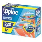 ジップロック ダブルジッパー フリーザー用バッグ Mサイズ 220枚 Ziploc Freezer Double Zipper M Size 220pc 大容量 業務用 フリーザー 