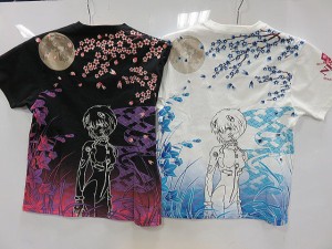 エヴァンゲリヲンＸ錦コラボ 　枝垂れ桜 綾波 半袖Ｔシャツ　EVANGELION × NISHIKI