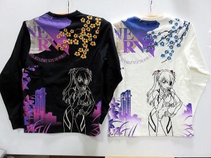 エヴァンゲリオンX 錦 アスカ　刺繍　和柄　ロングTシャツ EVA × NISHIKI