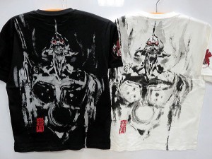 エヴァンゲリヲンＸ錦コラボ 半袖Ｔシャツ　墨絵風初号機　咆哮 EVA×NISHIKI