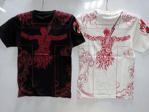 エヴァンゲリヲン　Ｘ錦コラボ半袖Ｔシャツ　ロンギヌスの槍プリント