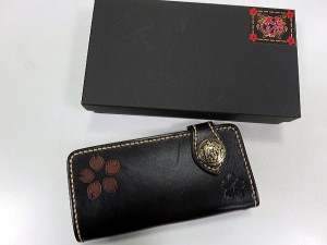 錦 - NISHIKI -　和柄　ロングウォレット　コンチョ付　本革長財布