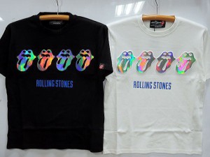 THE ROLLING STONES × JACKROSE　BLUE&LONESOMEエンボス半袖Tシャツ　ローリングストーンズ×ジャックローズ　ロックT