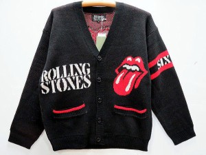 ROLLING STONES X JACKROSE　ジャガードニットカーディガン　ローリングストーンズ