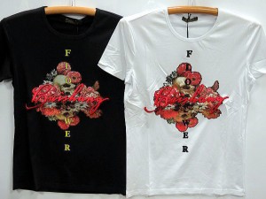 HUISHANG　フラワープリント 半袖Tシャツ