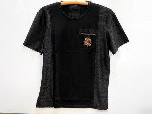 HUISHANG　ジャガード切替 半袖Tシャツ