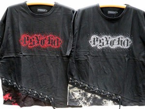 PSYCHO NATION　切替レースアップ　ストーン　半袖Tシャツ　サイコネーション