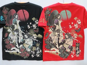 抜刀娘　葵＆凛 黄昏 半袖Tシャツ　絡繰魂