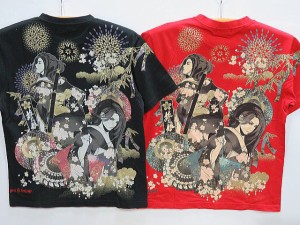 抜刀娘　穂乃花＆結愛 番傘花火 半袖Tシャツ　絡繰魂