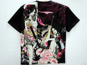 抜刀娘　半袖Tシャツ　二人娘の誘い　　絡繰魂