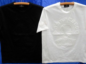 Be Ambition  エンボス加工　半袖Tシャツ　スカル＆ロゴ　ビーアンビション