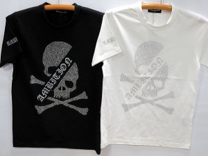 Be Ambition  半袖Tシャツ  スカルストーン＆ロゴプリント　ビーアンビション