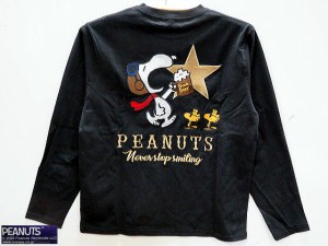 PEANUTS × Flag Staff 　SNOOPYスター ROOT BEER 長袖Tシャツ　スヌーピー フラッグスタッフ