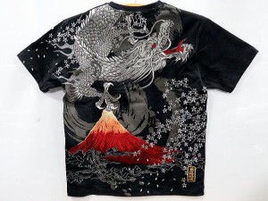 絡繰魂・粋  和柄　半袖Tシャツ　襲来龍神　カラクリ魂