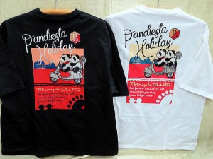 大きいサイズ　PANDIESTA JAPAN　半袖Tシャツ　ローマの休日パンダ　 パンディエスタ