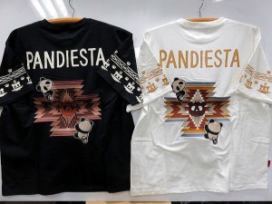 大きいサイズ　PANDIESTA JAPAN　　半袖Tシャツ　ネイティブパンダ　パンディエスタ