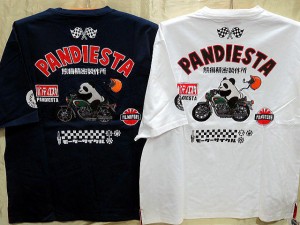 大きいサイズ　PANDIESTA JAPAN　半袖Tシャツ　熊猫モーターズ　 パンディエスタ