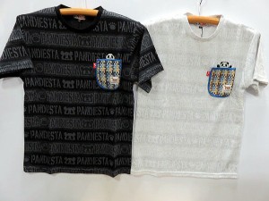 PANDIESTA JAPAN　半袖Tシャツ　ロゴジャガード　ポケット　パンディエスタ