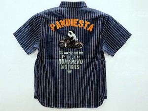 PANDIESTA JAPAN　　半袖シャツ　ミリタリーライド　ウォバッシュワークシャツ　パンディエスタ