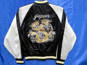 スカジャン 中綿なし　カラミ竜　日本製本格刺繍のスカジャン