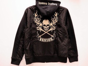 vanson leathers　ナイロン切替裏毛パーカー　VANSON