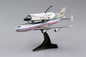 アオシマ 4D VISION 立体パズル No.4 4Dパズル 1/450 スペースシャトル＆747