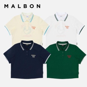 MALBON GOLF Tシャツ レーディス ワンポイント 刺繍 マルボンゴルフ