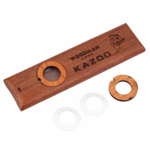 Dilwe 木製 Kazoo カズー楽器 フルート ギター ウクレレ パートナー コンパニオン ハミングの音を増幅 楽器伴奏 特別な管楽器 子供