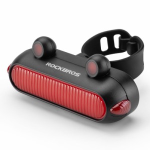 ROCKBROS 自転車 テールライト 自動点灯 自転車ライト ブレーキ警告 振動・光センサー USB充電式 IPX6防水 リアライト 高輝度
