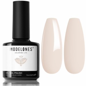 Modelones ジェルネイル シアーカラージェル 単色 ライトヌード 透明感ある 15ml UV/LED対応 初心者＆プロ適用 ポリッシュタ