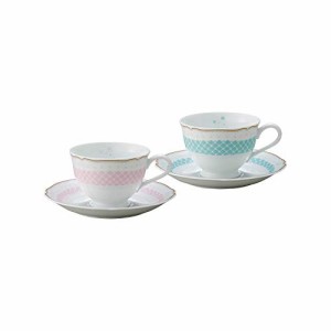 Noritake ノリタケ カップ & ソーサー (色変わり ペアセット) (コーヒー ティー 兼用) 220cc デイジーベル 電子レンジ対応